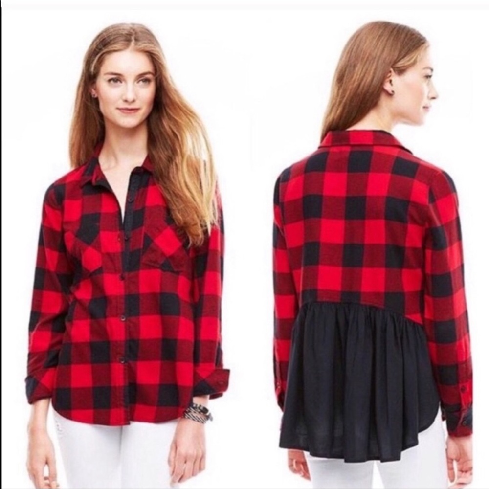 Red Plaid Flannel - BeachLunchLounge